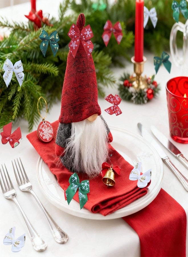 DoubleWood Mini Christmas Bows for Gift Wrapping, 150Pcs Mini Ribbon Bows for Crafts, Small Red Bow Ornaments for Miniature Christmas Decorations, Craft Embellishments (Christmas Color) - Image 5